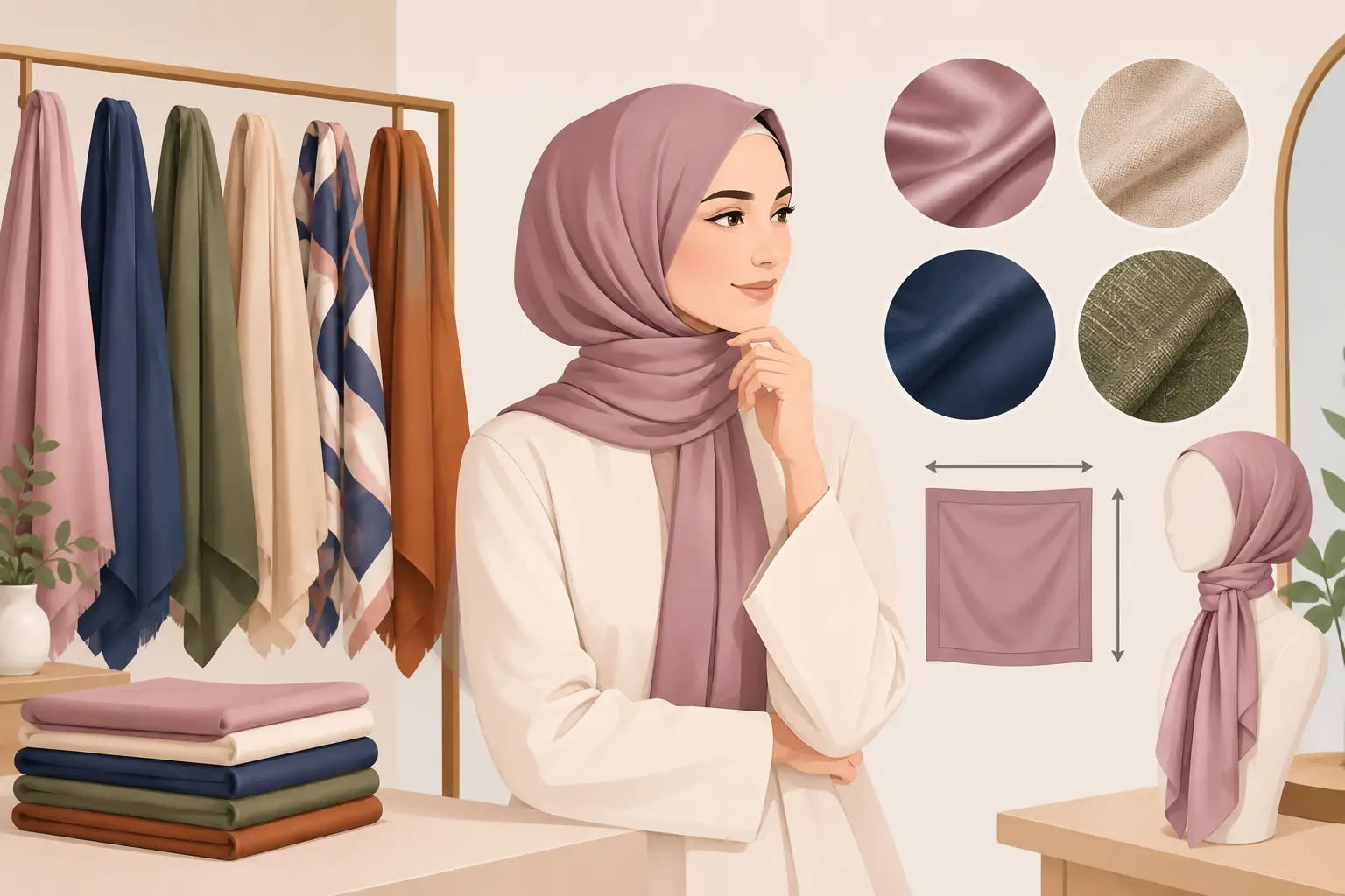 Eşarp Seçerken Kumaş ve Ölçü Nasıl Belirlenir?