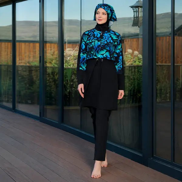 Tesmay 3037 Siyah Yeşil Haşema 6XL Beden - 3.350,00 TL