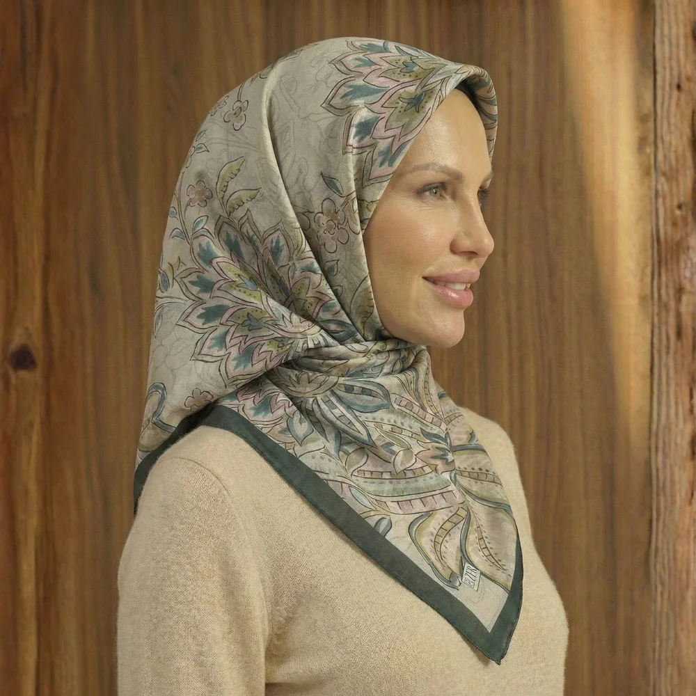 Zer Scarf Organik Mix - Pastel Zarafet Etnik Desenli Şal